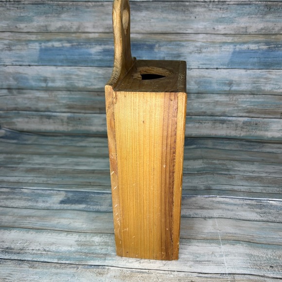 Wooden Heart Apple Box Plastic Bags Wall Decor 1997 ABC Distributing Inc Country - Picture 5 of 11